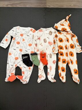 Baby Halloween pajamas and socks